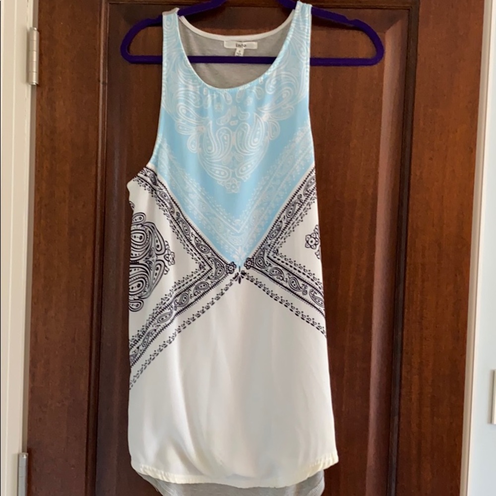 Light blue, white and gray LF dress